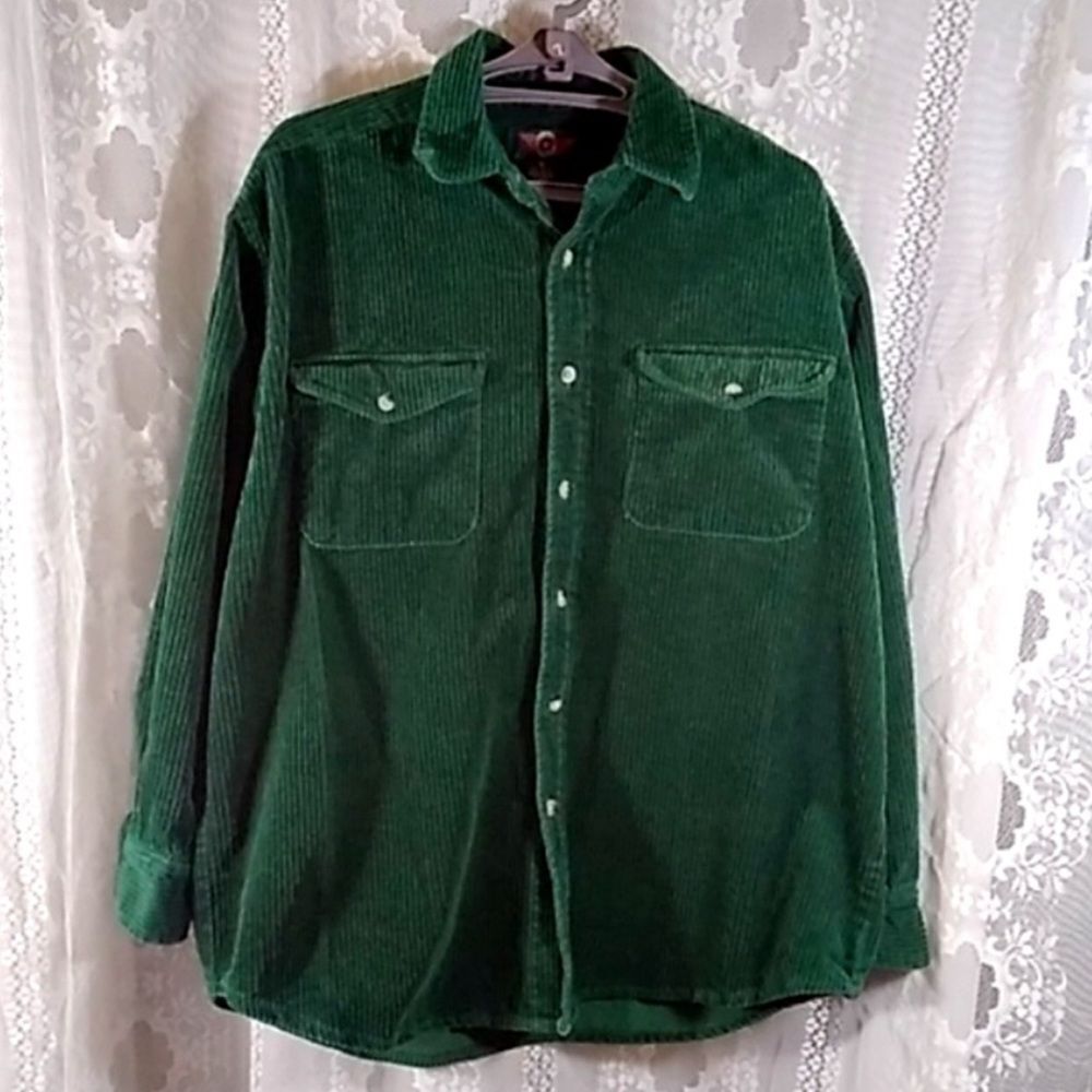 American Outpost Forest Green Corduroy Shirt